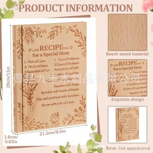 Tabla de cortar de madera con forma de libro, de doble cara, de madera maciza, bandeja para frutas y verduras, tabla de cortar multifuncional - Product Image 3