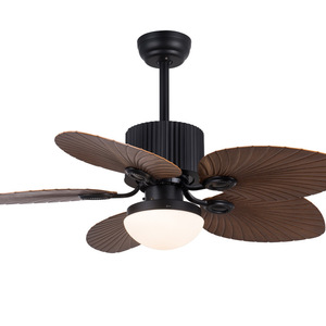Retro Style <b>Ceiling</b> <b>Fan</b> Light With Led Bulb Flush Mount For Living Room Bedroom And Dining Room - Product Image 2