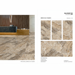 600x1200 Carreaux de porcelaine blanc brillant indien Calacatta Carreaux de sol en céramique Foshan avec veines d'or Prix - Product Image 1