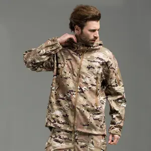 Водонепроницаемая модная камуфляжная куртка из 100% хлопка, Зимняя Повседневная стильная мужская куртка
