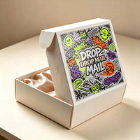 Boîte d'emballage pour colis biodégradable avec logo personnalisé, boîte pliable jetable en papier pour vêtements et cadeaux