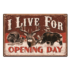 Letrero Vintage para Decoración Rústica de Caza y Pesca al Aire Libre, Letreros de Pesca Vintage para <span class=keywords><strong>el</strong></span> Hogar, Letrero de Pared de Metal para Cuarto de Pesca, SH007 - Product Image 6