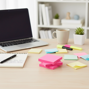 Blocs-notes autocollants Rose Rouge 3x3, lot de 6 blocs avec 100 feuilles/bloc, notes adhésives - Product Image 5