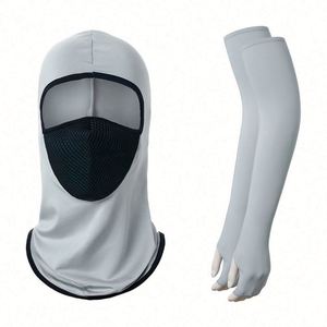 Pasamontañas Táctico Transpirable e Impermeable de Buena Calidad, Bufanda con Capucha, Máscara Facial Completa + Juego de Mangas para Manos, Protección Solar para Deportes - Product Image 2