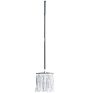 Mopa de Algodón Absorbente Grande con Cabezal Redondo, Mopa Giratoria Autoescurrible con Mango Extensible para Limpieza del Hogar, Oficina y Hotel - Product Image 1