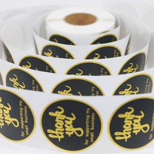 Customized Thank You Sticker for Seal <b>Labels</b> Round Floral Multi Color <b>Labels</b> Sticker Private Design Waterproof Sticker Roll - Product Image 5