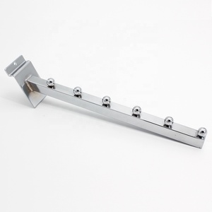 6 Bóng Kim Loại Thác Slatwall Móc Vuông Ống Móc - Product Image 1