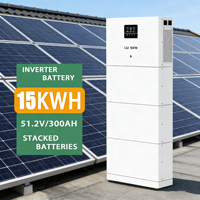 Batterie Lithium Fer Phosphate (LiFePO4) Modulaire et Empilable 51.2V 5-10kW AC, Système Hybride Étanche IP65 avec BMS Intelligent 200Ah