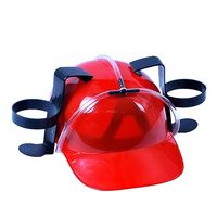 Casco de Cerveza Personalizado con Forma de Lata de Cerveza Vaquera, con Doble Pajita, para Fiestas, con Función de Consumo de Bebidas sin Manos para Juegos de Cerveza y Refrescos