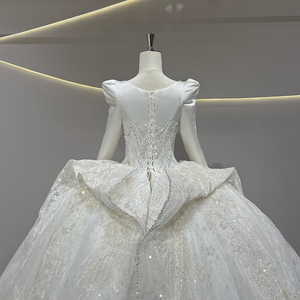 Robes de mariée Jancember JFH68, style moderne, manches longues, empire, robe de bal musulmane pour femmes - Product Image 4