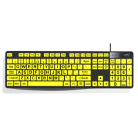 Nouveau clavier USB à grandes touches imprimées pour personnes âgées, Plug and Play, bon pour la vue