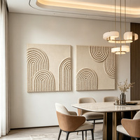 Art mural en macramé tissé à la main, disponible en dropshipping direct d'usine, pour une décoration intérieure minimaliste neutre