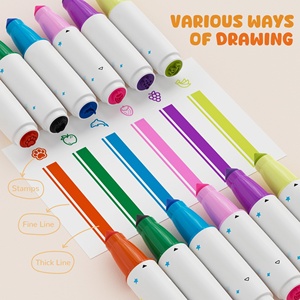 24 36 Colors Washable Markers <b>Pen</b> Art Kids Drawing Toy Dual Tips Watercolor <b>Pen</b> Set Colored Markers for Kids Drawing - Product Image 5