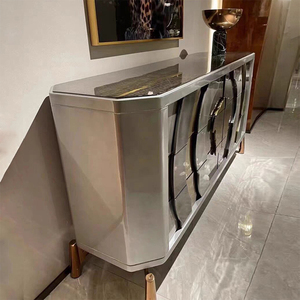 Buffet de salon convertible en bois massif de luxe moderne avec options personnalisables pour usage en villa - Product Image 4