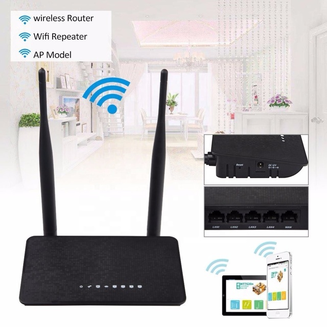 Factory Price 2.4GHz 300Mbps Wifi Router 1 WAN 4 LAN 300mbps Home Wifi Router