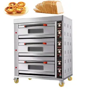 Equipo de panadería Máquina para hornear pan Horno de panadería Precios Panadería Tostadora y horno de pizza Horno eléctrico de gas