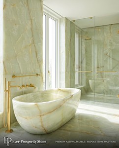 Lastre di Marmo Verde Smeraldo Ever-Prosperity Stone, Grandi Lastre Lucidate Impermeabili e Durevoli per Ville Moderne e Progetti Commerciali - Product Image 1