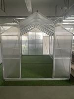 Très Grande Serre de Jardin en Aluminium et Polycarbonate de 20' x 8' avec Kit d'Installation Rapide et Facile, Double Porte Coulissante