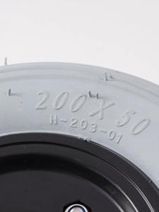 Preço de fábrica 200x50 Grey Tire Ball Bearing Novo Inflável Borracha Cadeira de Rodas Dianteiras Rodízio Substituição Armazém Plástico - Product Image 4