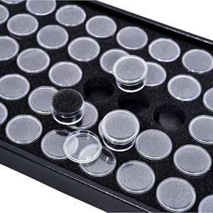 Caja de exhibición profesional de plástico con 50 compartimentos para botellas vacías, ideal para joyería, diamantes de imitación, purpurina y polvo acrílico. - Product Image 5