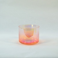 HF lumière cosmique Pastel Chakra couleur dégradé Quartz cristal bol chantant méditation Quartz chant cristal bol son guérison