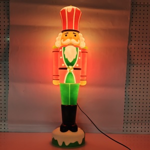 Blow Mold <b>Christmas</b> <b>Decorations</b> Ornaments Cartoon Plastic PP <b>Nutcracker</b> Soldier for Garden <b>Decoration</b> Lights - Product Image 6