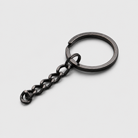 Anneau porte-clés en alliage de zinc couleur bronze, chaîne courte pour sac à main, breloque, jouet, fabrication de bijoux DIY, pièces de quincaillerie en gros