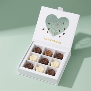 Boîte cadeau rigide en papier pour chocolat avec insert en plastique, impression numérique personnalisée avec votre logo, en forme de cœur, pour la Saint-<span class=keywords><strong>Valentin</strong></span> - Product Image 3
