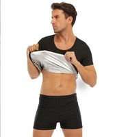 RS Gilet de sudation pour homme, gaine amincissante à manches courtes, chemise de compression, corset sculptant, sous-vêtement de sport pour le fitness