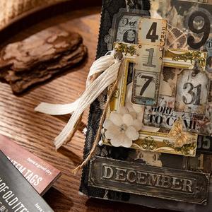 Paquete de 20 Hojas de Etiquetas Adhesivas Vintage, Material PET+Papel, Troqueladas, con Barnizado Brillante, Decoración Navideña, Diseño de Dibujos Animados - Product Image 4