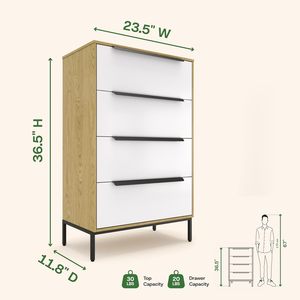 Boîte de rangement multifonctionnelle moderne en bois avec <span class=keywords><strong>5</strong></span> tiroirs pour chambre à coucher et salon - Product Image 2
