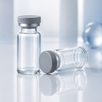 Flacons en verre transparent stériles, 2 ml, 3 ml, 5 ml, 7 ml, 10 ml, emballage en verre de qualité cosmétique à vendre