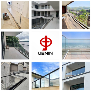 บริการ OEM ราวสแตนเลสเคลือบเงาทำจากไม้ด้านบนกันสนิมดีไซน์ทันสมัยกระจกเทมเปอร์ระเบียงใช้งานกลางแจ้ง - Product Image 2