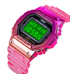 Skmei 1622 <span class=keywords><strong>Colorful</strong></span> Lights Sport Kids Cheap Digital <span class=keywords><strong>Watch</strong></span> Transparent StrapためGirls Boys - Product Image 1