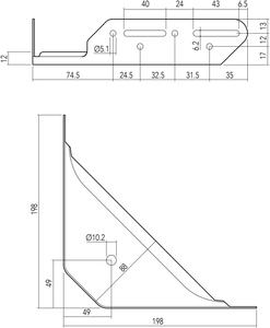 ขายึดเหล็กทรงมุม EVOTRADE สำหรับโครงเตียง แพ็ค 4 ชิ้น ผลิตในประเทศจีน - Product Image 3