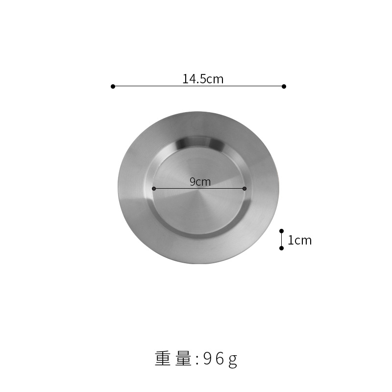 Plato llano de 18 cm con borde plano (plateado)