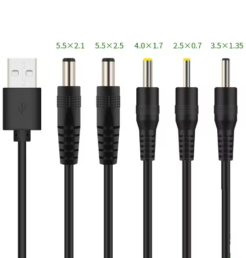 3A 5V Usb to Dc Cable 5525 5521 4017 35135 2507 Connector 2464 22awg Wire Dc Plug Extension Power Cable