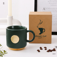 Mug en céramique personnalisé minimaliste de 500 ml, fabricant de mugs à café de luxe avec logo pour cadeaux d'affaires, portable et alimentairement sûr