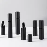 Custom Logo Matte Black Empty Airless Plastic Emulsion Spray Lotion Bottle with Pump for Sale