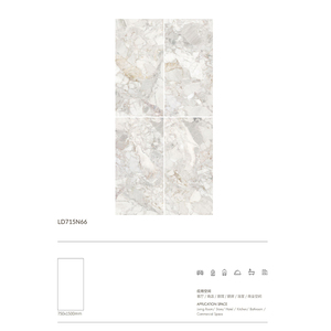 Azulejos de Porcelana con Textura Mate Rústica Replicada Personalizada para Toda la Casa, Azulejos de Piso de Mármol de la Serie <span class=keywords><strong>Cretan</strong></span> para Sala de Estar de Villas de Lujo - Product Image 2