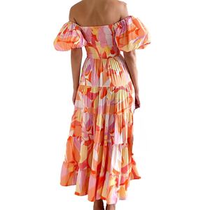 Vestidos de Algodón con Volantes para Mujer, Diseño Personalizado OEM, MOQ Bajo, Ropa de Alta Gama, Vestidos Elegantes de Verano, Vestidos Largos Casuales - Product Image 4