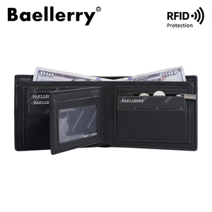 กระเป๋าสตางค์แบบสั้นสำหรับผู้ชาย Baellerry สีดำ ป้องกัน RFID สำหรับธุรกิจและลำลอง - Product Image 4