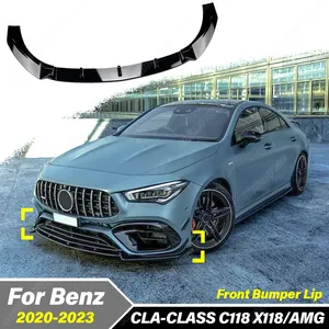 สำหรับ CLA-Class C118 X118 2020 2021 2022 2023 ชุดป้องกันกันชนหน้ารถยนต์ อุปกรณ์ตกแต่งภายนอก - Product Image 1