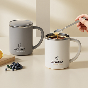 <span class=keywords><strong>Mug</strong></span> à café en acier inoxydable 304 à double paroi avec couvercle, prix usine - Product Image 3