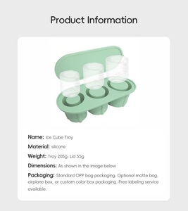 Bandeja de Hielo de Silicona con Tapa Extraíble, Capacidad <1L, Libre de BPA, Apta para Lavavajillas, Antiadherente, Fácil de Desmoldar y Limpiar, Flexible, para Hacer Hielo en Casa - Product Image 2