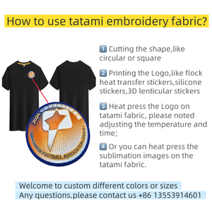 Tissu Tatami pour Sublimation, Vinyle Thermocollant Tatami pour Badges Floqués, Écussons Brodés, Pressage à <span class=keywords><strong>Chaud</strong></span> sur Vêtements, Sacs, Chapeaux - Product Image 4