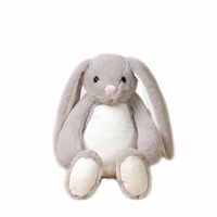 Jouet en peluche lapin de 12,6 pouces, vente en gros, jouets en peluche lapin, logo personnalisé, impression par transfert thermique, jouets en peluche doux en tissu court