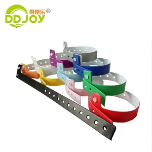 Cheap Custom Hotel Bracelet L Shape Adult Size Colorful PVC / Vinyl Wristbands