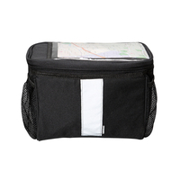 Sac de guidon isotherme SAHOO 3L en polyester résistant aux déchirures avec doublure en PVC transparent et feuille d'aluminium pour le rangement des aliments lors du cyclisme