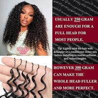 Extensions au crochet en cheveux humains péruviens Deep Wave de 18 pouces, pré-séparées, avec nœuds invisibles Miracle